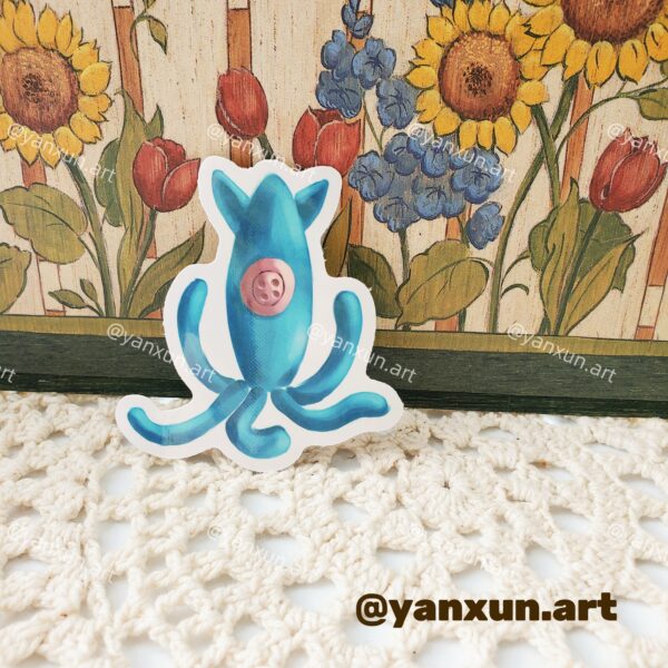 Coraline Squid Plush Sticker
