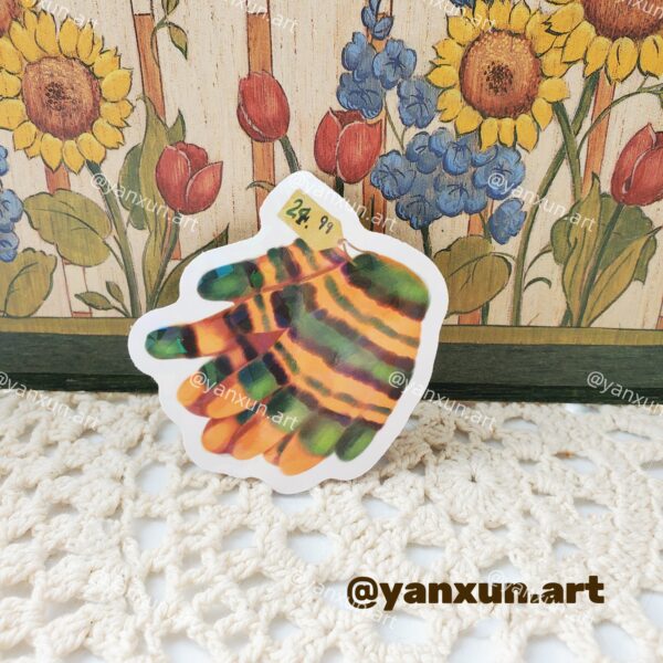 Not Boring Gloves Sticker