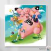 Lillie & Clefairy Square Print