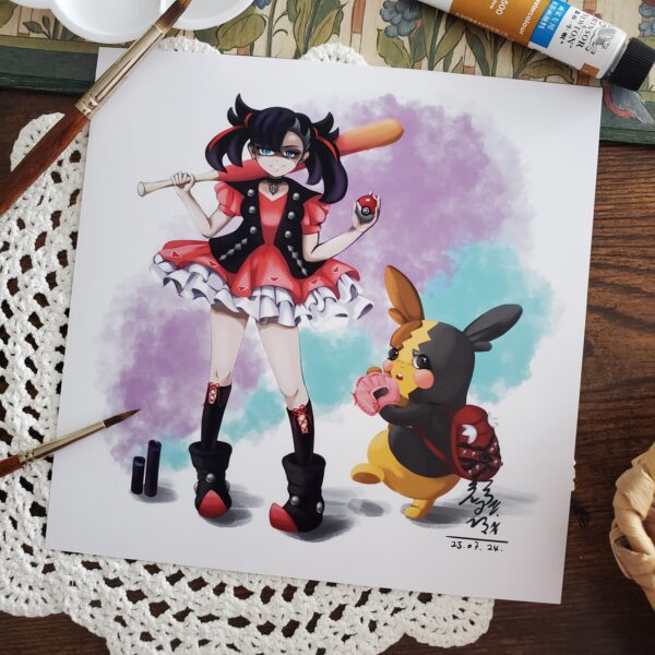 Marnie & Morpeko Square Print