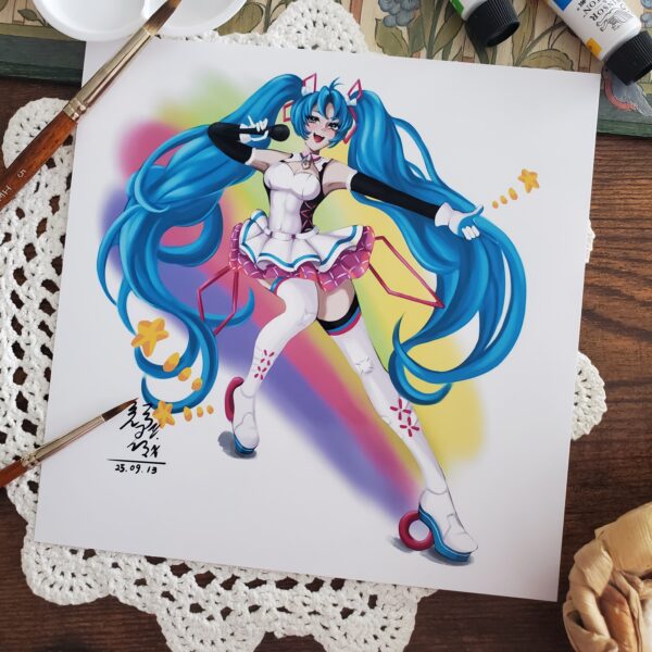Racing Miku Square Print