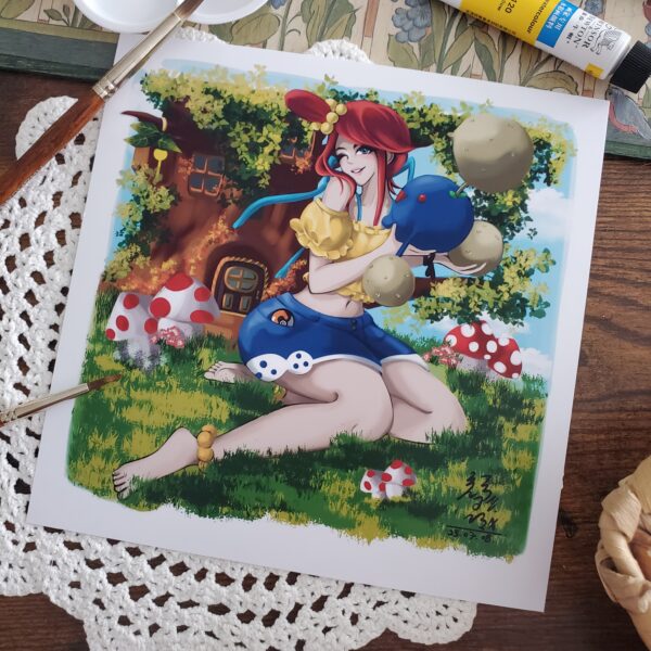 Skyla & Jumpluff Square Print