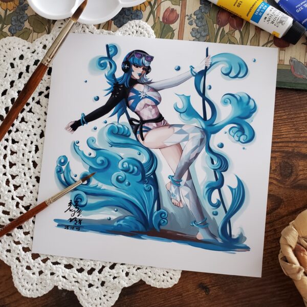 Luna Snow Square Print